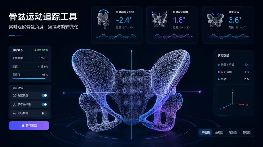 骨盆运动追踪占位图